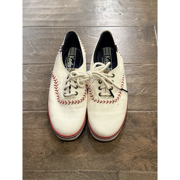 Keds Womens White Round Toe Lace Up Low Top Baseball Shoes Size 6 WF-52476M - Picture 2 of 10